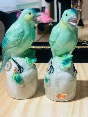 VTG Our Own Imports Japan Bird Squeaker Noisemaker Figurine Set 1950s